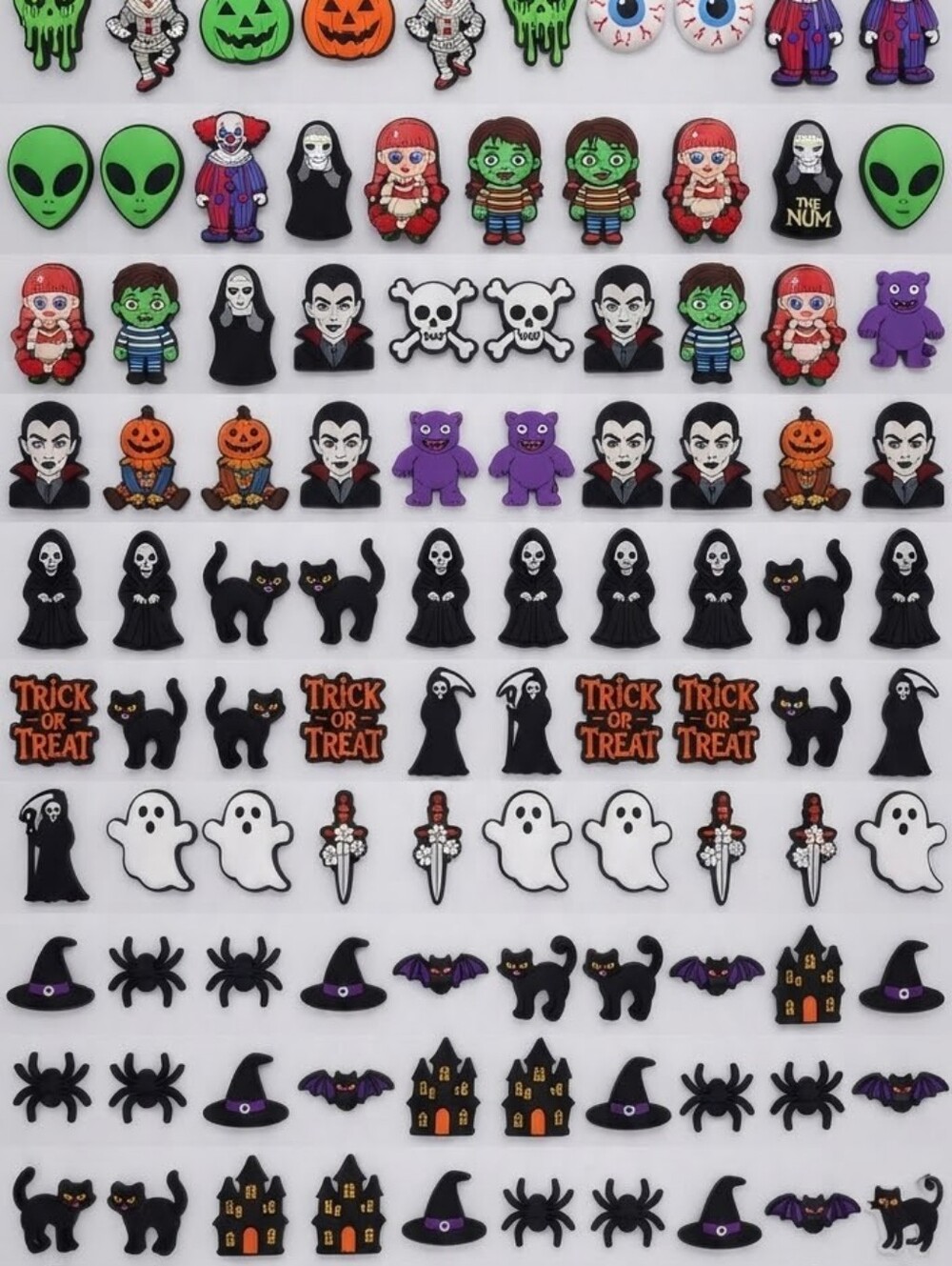 110pc Halloween Horror Croc Charms Bulk Lot | Horror & Spooky Reseller Bundle